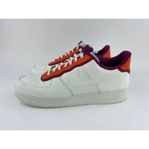 Nike Air Force 1 Low 07 LV8 Orange Berry Men's Size 12.5 Shoes White - Picture 10 of 11